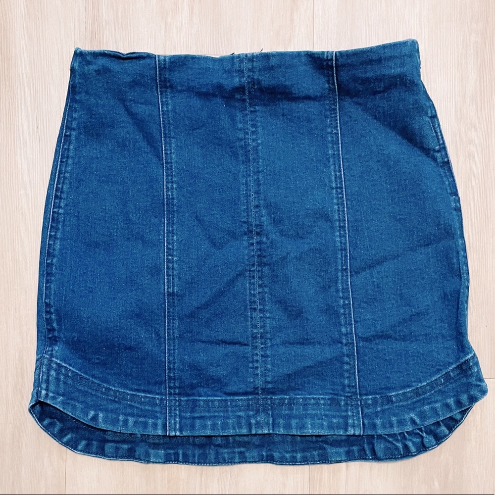 Denim mini skirt
